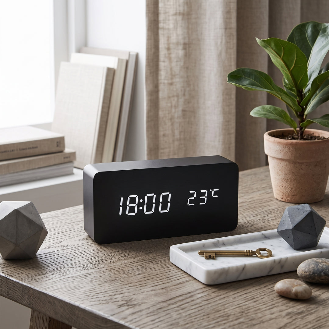 Felix Grant LED Wooden Clock