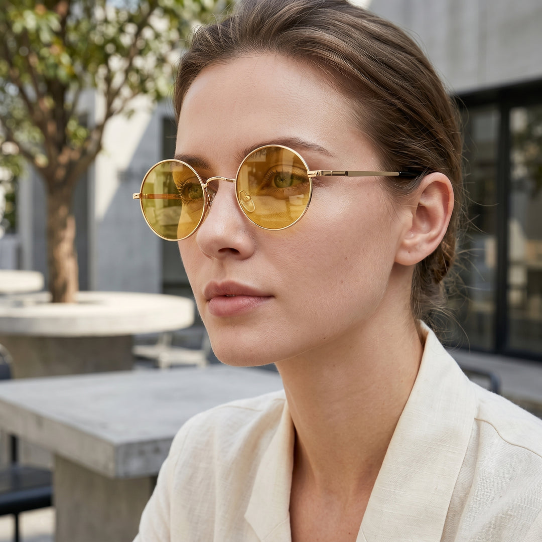 Hudson Pierce Vintage Round Sunglasses