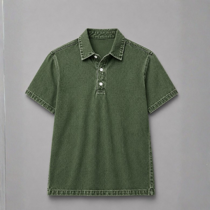Diego Washed Denim Popover Shirt