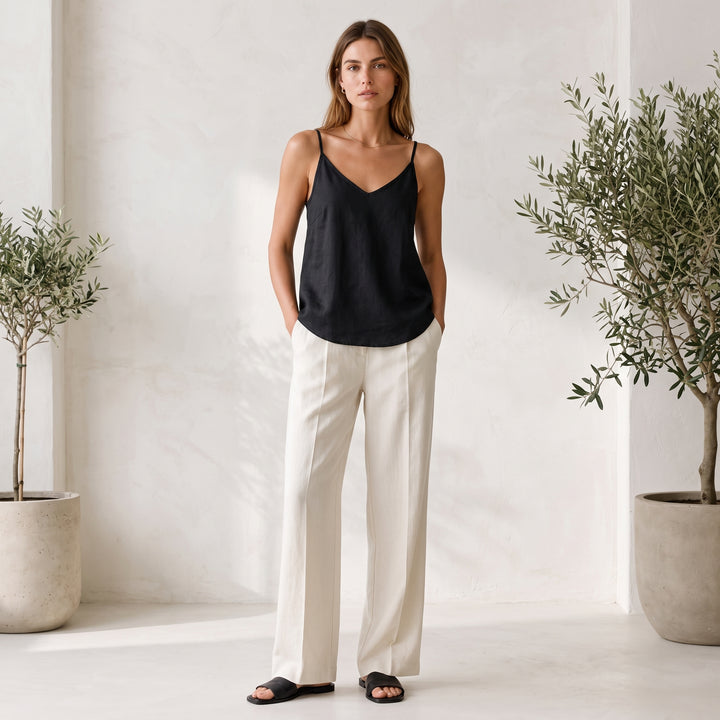 Natalie Brooks Linen Cami Top