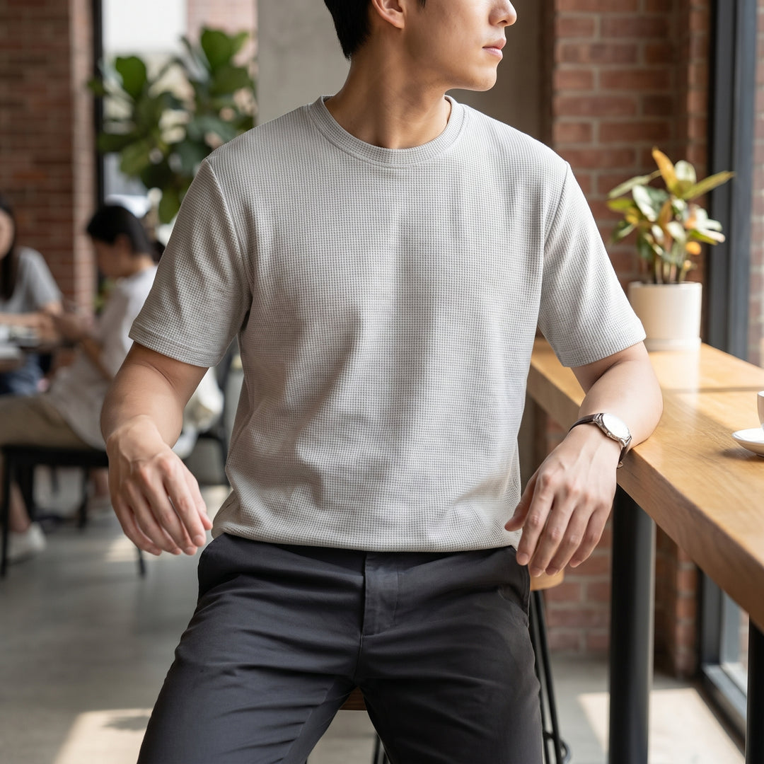 Adrian Waffle Crew Neck T-Shirt