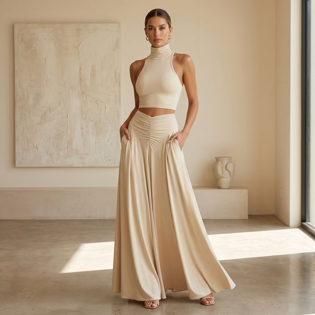 Serena Halter Maxi Skirt Set