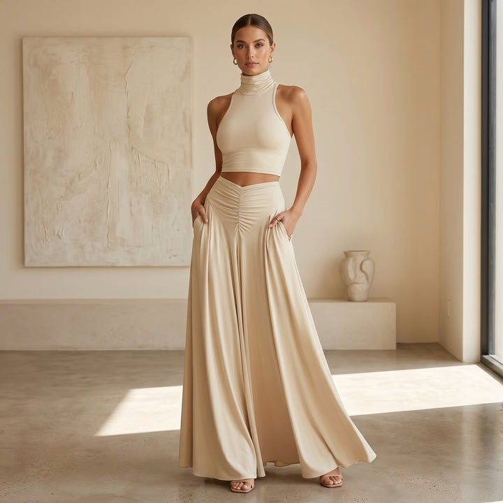 Serena Halter Maxi Skirt Set