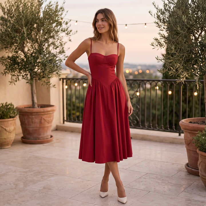 Aurelia Hart Corset Midi Dress