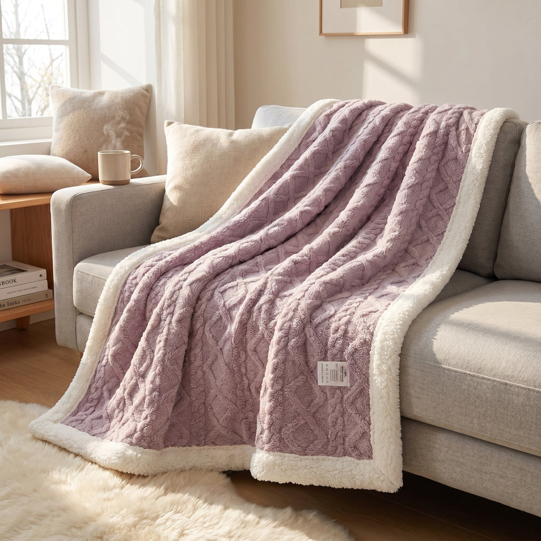 Harper Ridge Sherpa Fleece Throw
