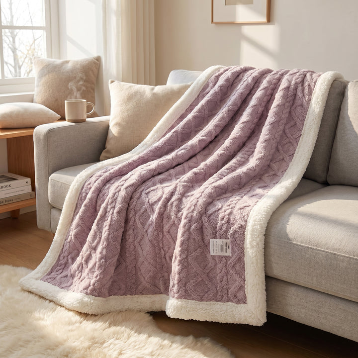 Harper Ridge Sherpa Fleece Throw