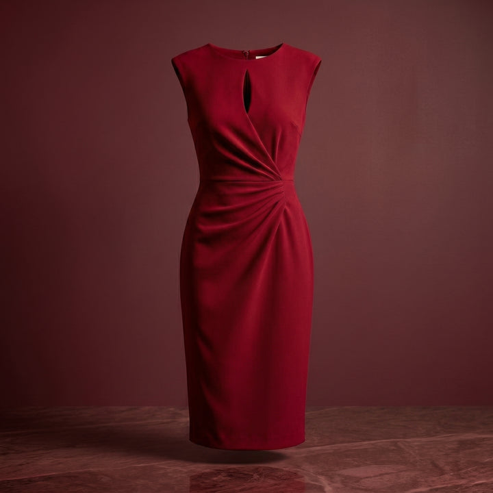 Aria Kensington Ruched Midi Dress