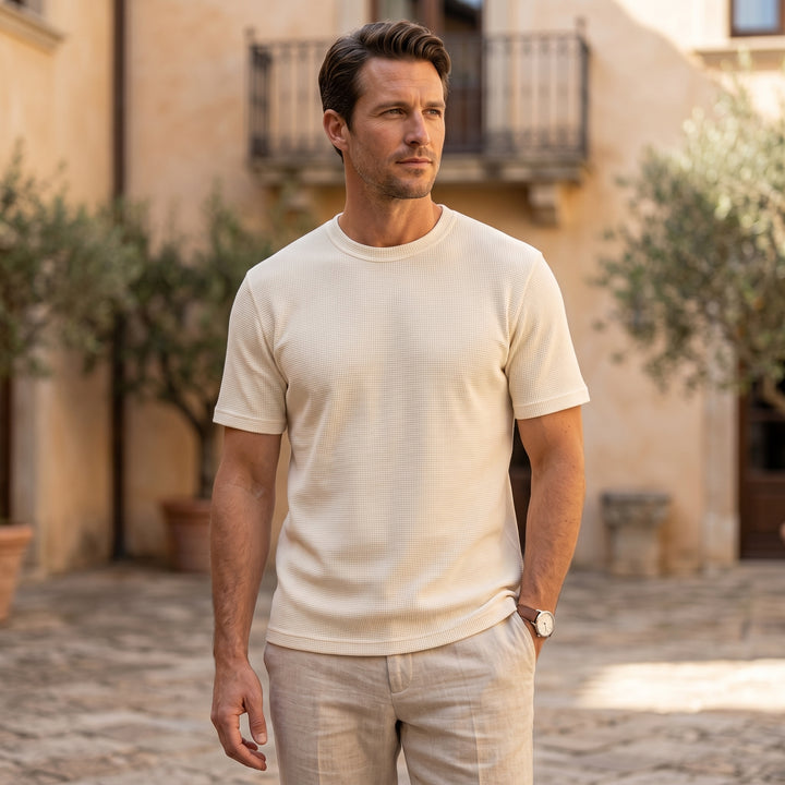 Adrian Waffle Crew Neck T-Shirt