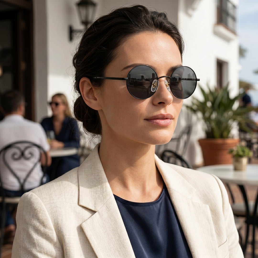 Hudson Pierce Vintage Round Sunglasses