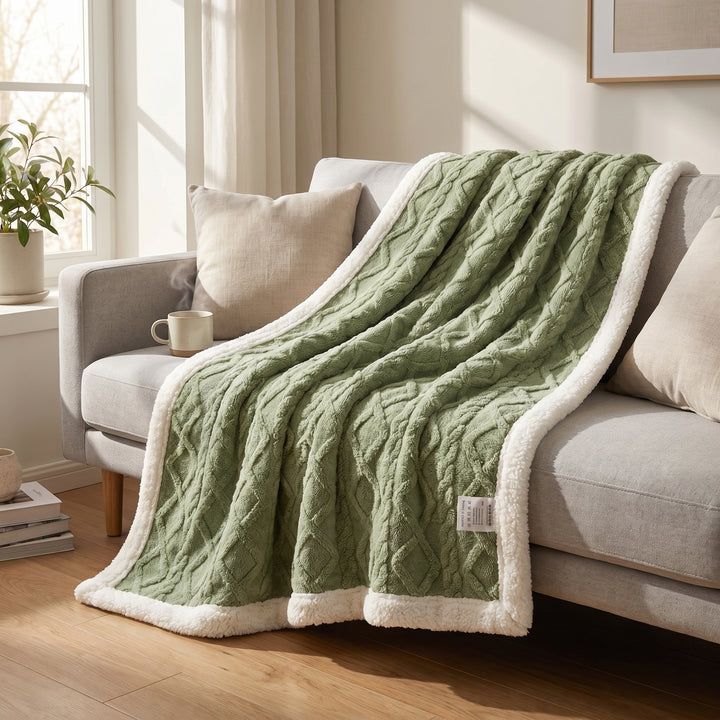 Harper Ridge Sherpa Fleece Throw