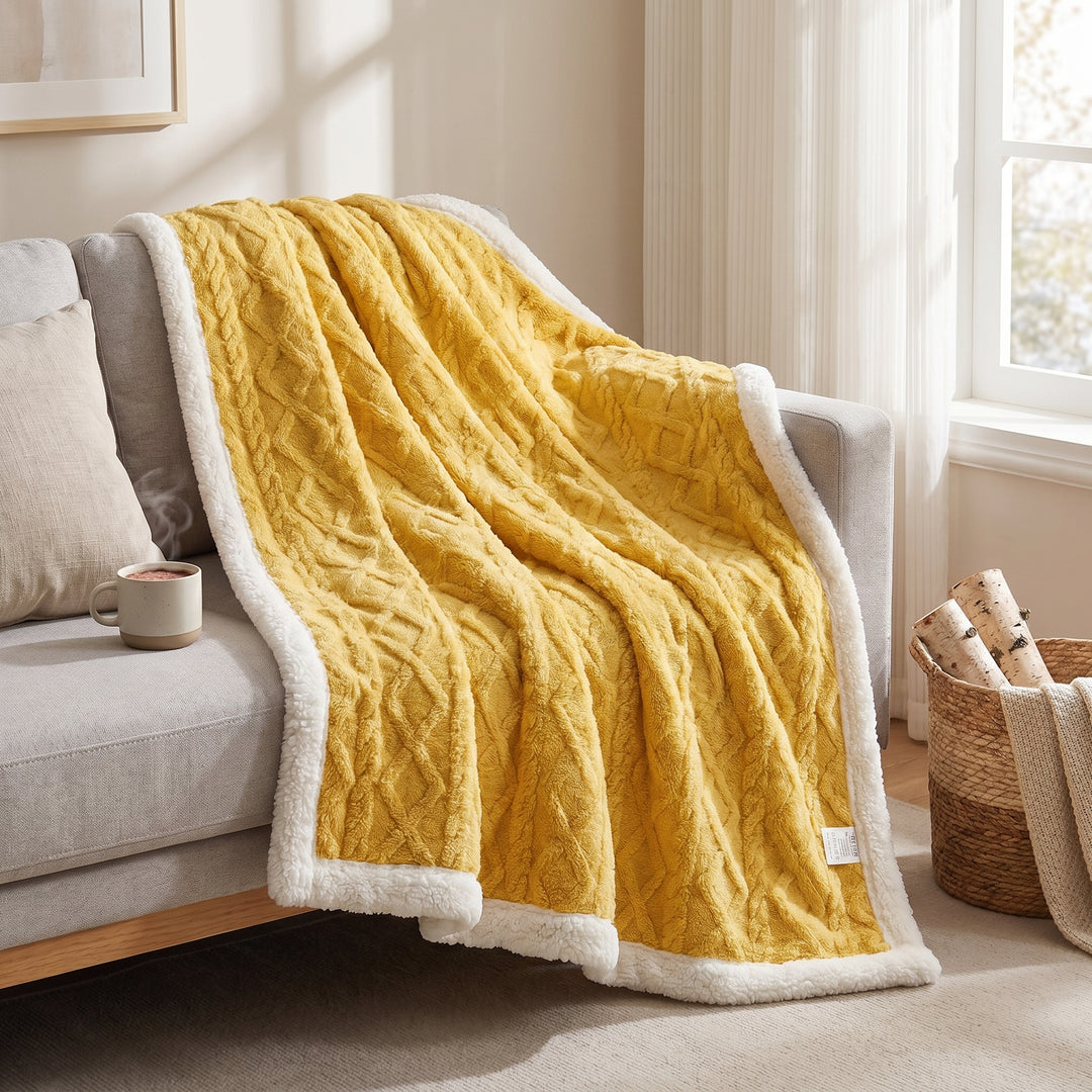 Harper Ridge Sherpa Fleece Throw