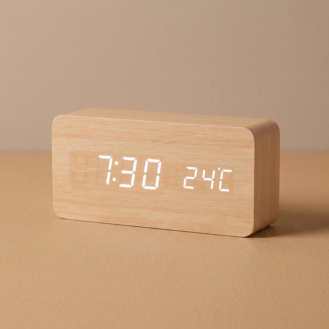 Felix Grant LED Wooden Clock