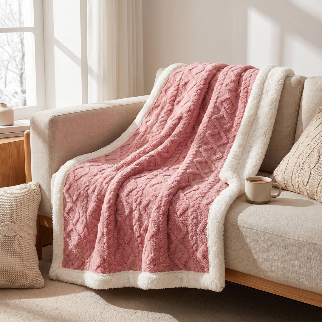Harper Ridge Sherpa Fleece Throw