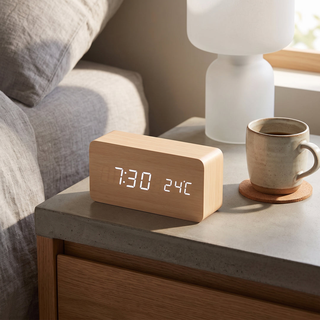 Felix Grant LED Wooden Clock