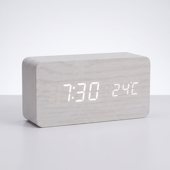 Felix Grant LED Wooden Clock