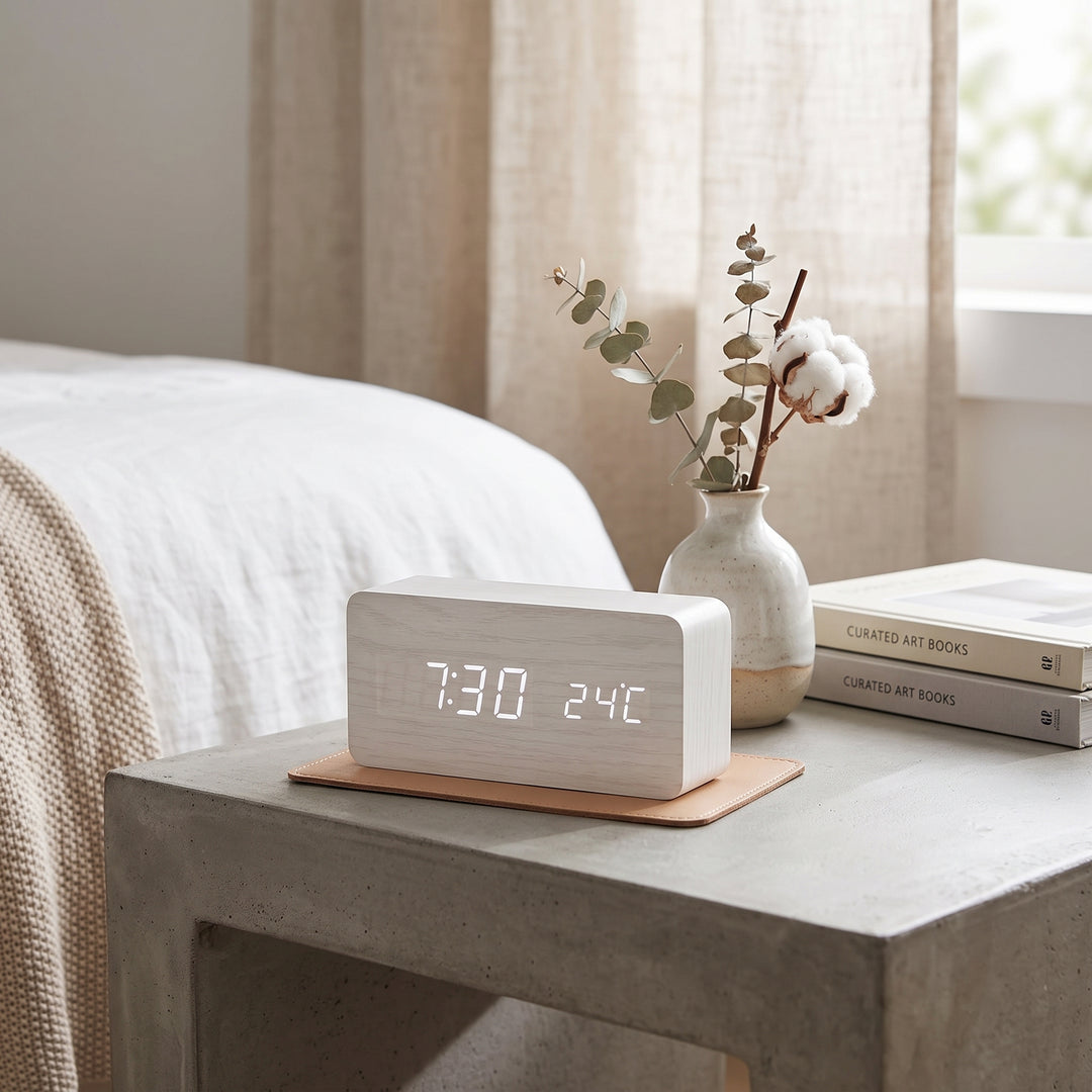 Felix Grant LED Wooden Clock