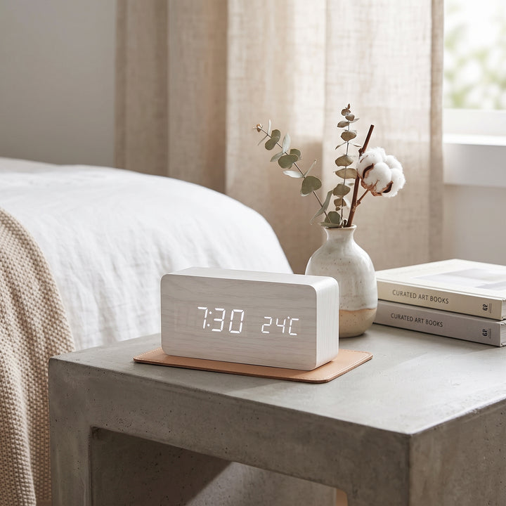 Felix Grant LED Wooden Clock