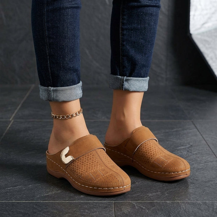 Bianca Woven Buckle Mule