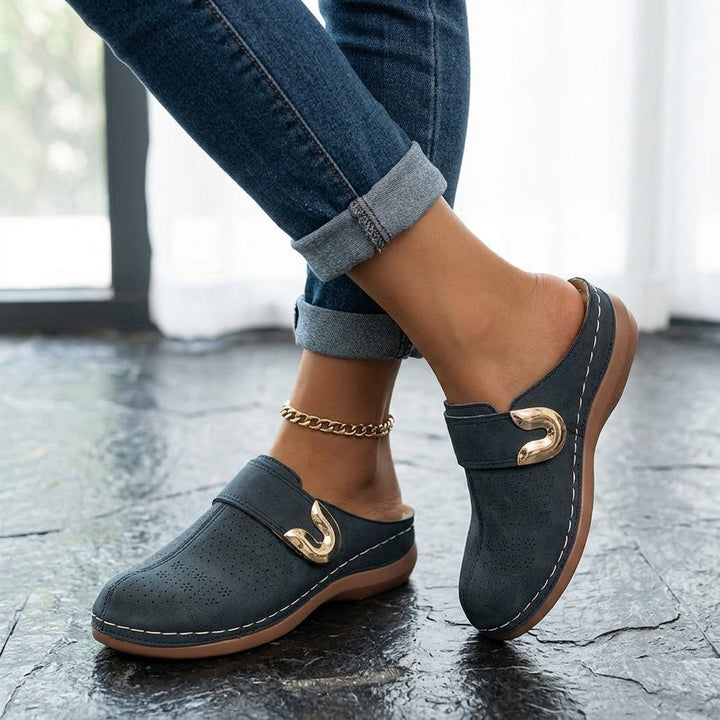Bianca Woven Buckle Mule
