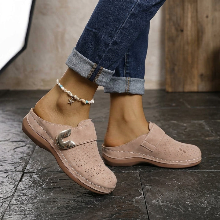 Bianca Woven Buckle Mule