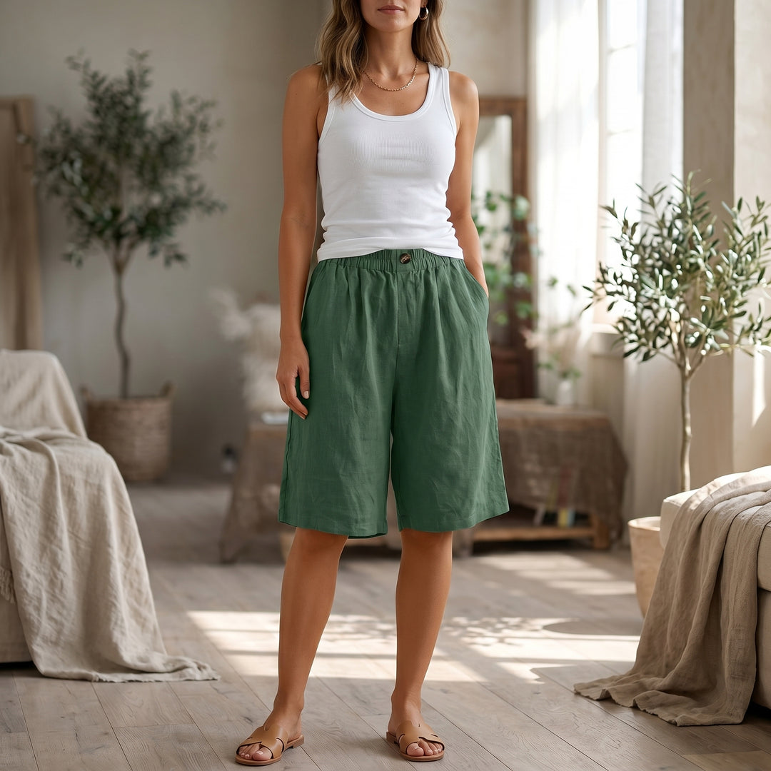 Olivia Breeze Linen Shorts