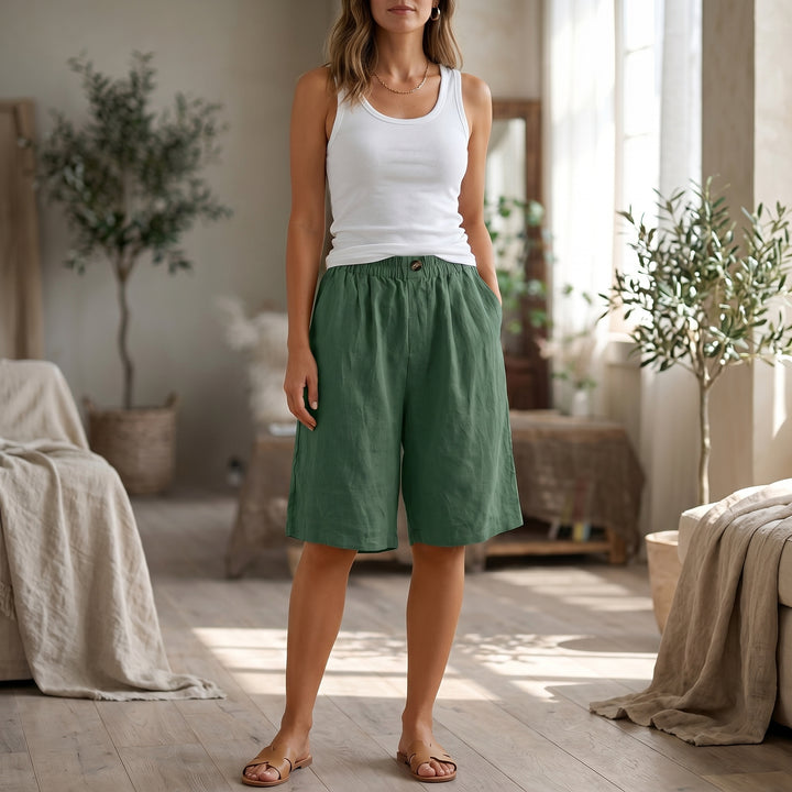 Olivia Breeze Linen Shorts