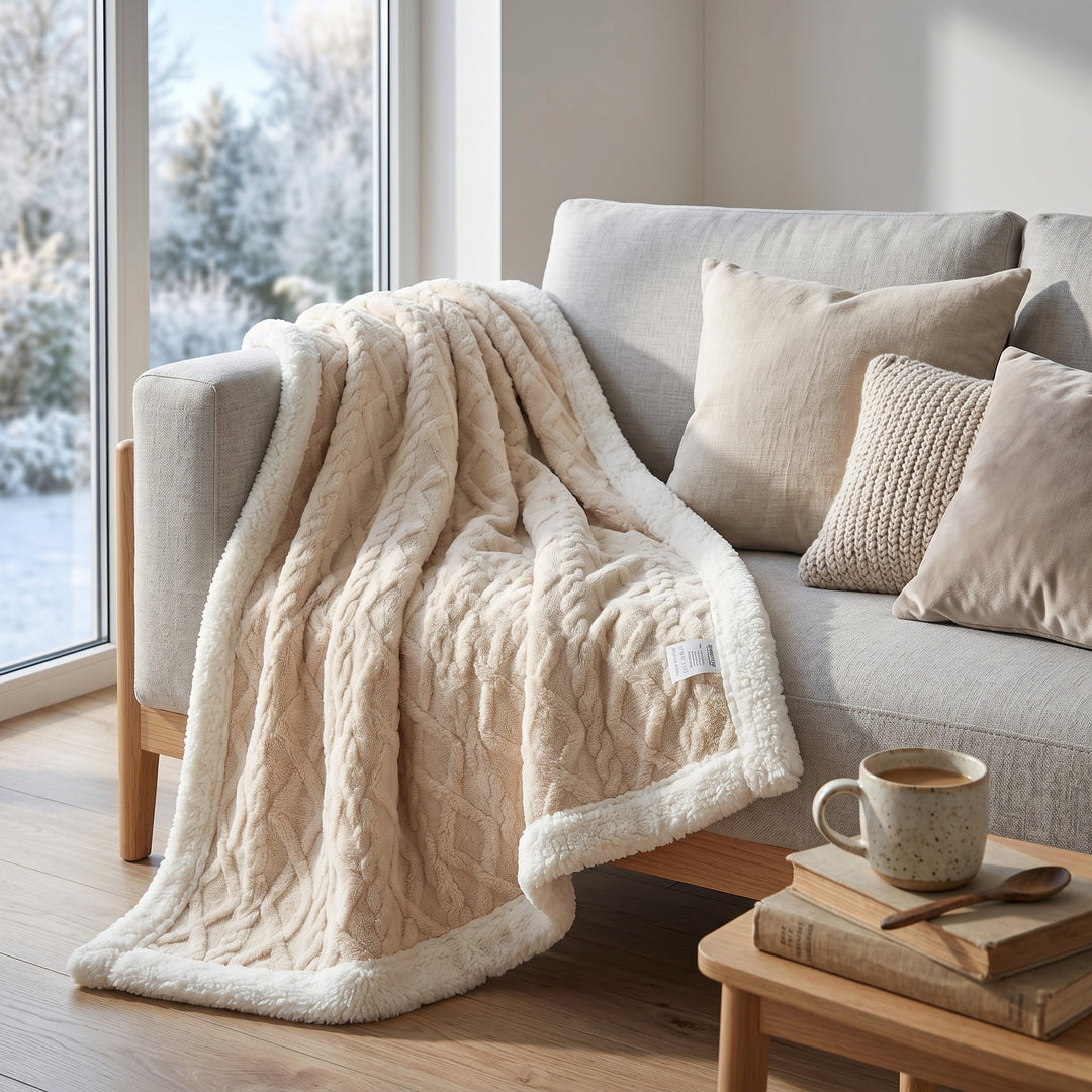 Harper Ridge Sherpa Fleece Throw