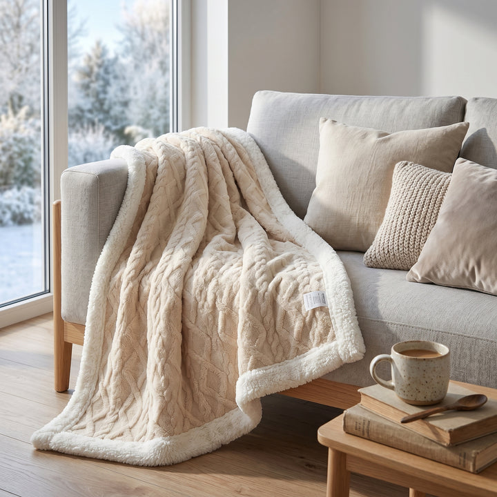 Harper Ridge Sherpa Fleece Throw