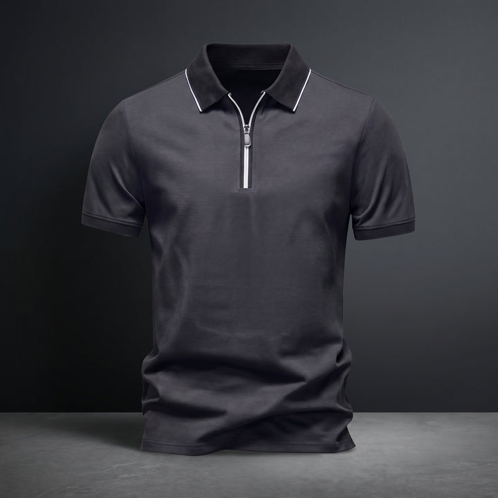 Theo Zip Collar Polo Shirt