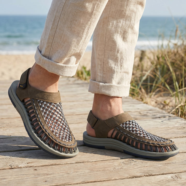 Dario Woven Closed Toe Sandal