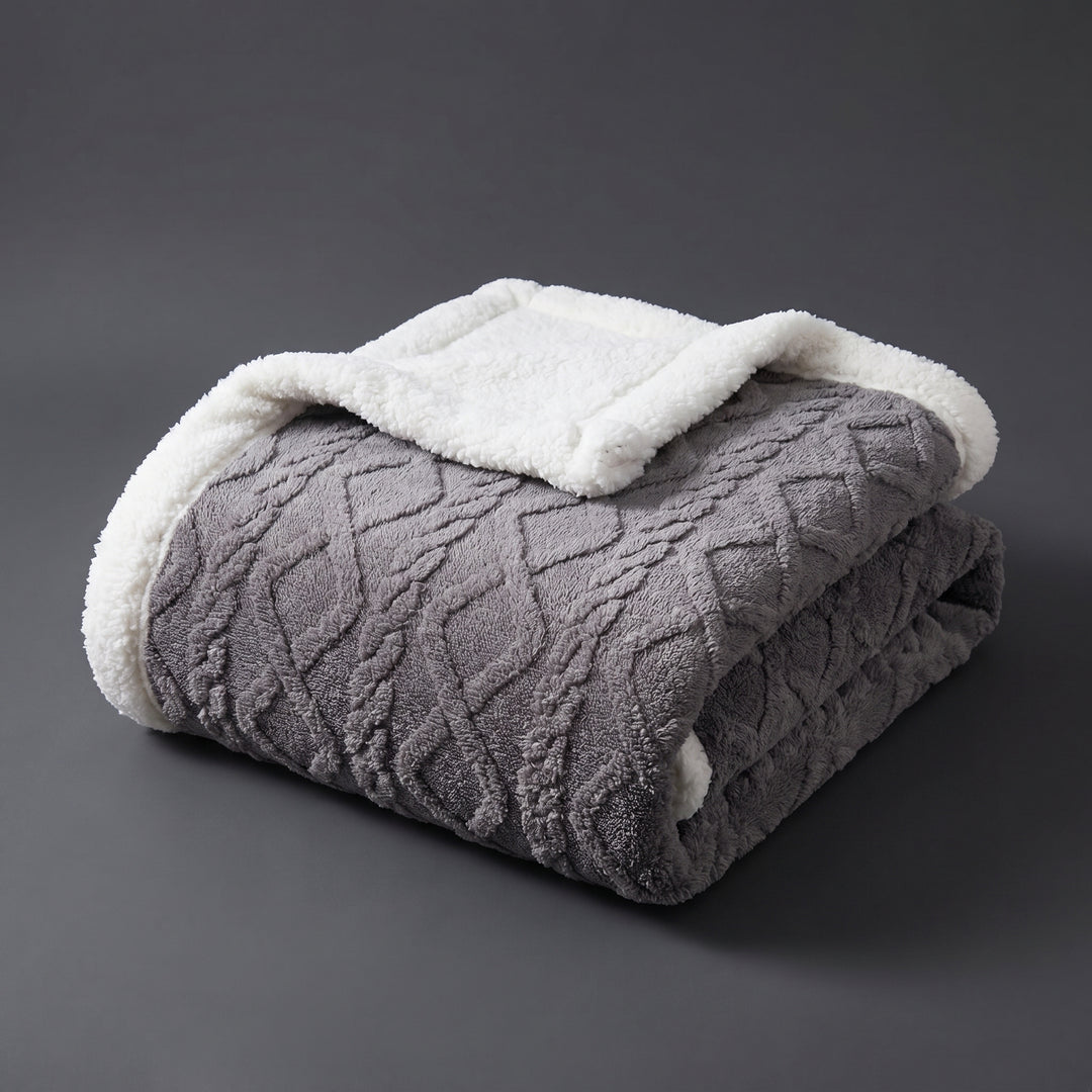 Harper Ridge Sherpa Fleece Throw