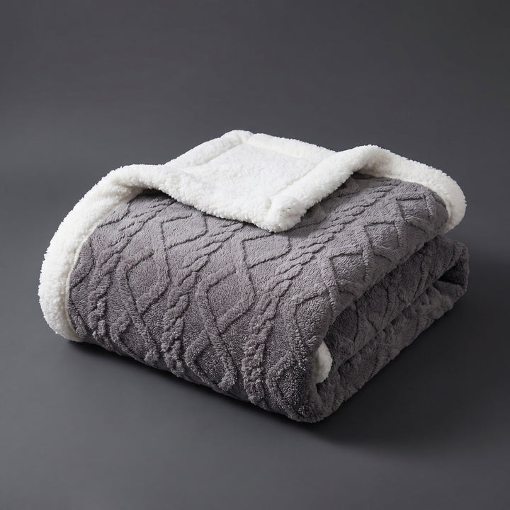 Harper Ridge Sherpa Fleece Throw