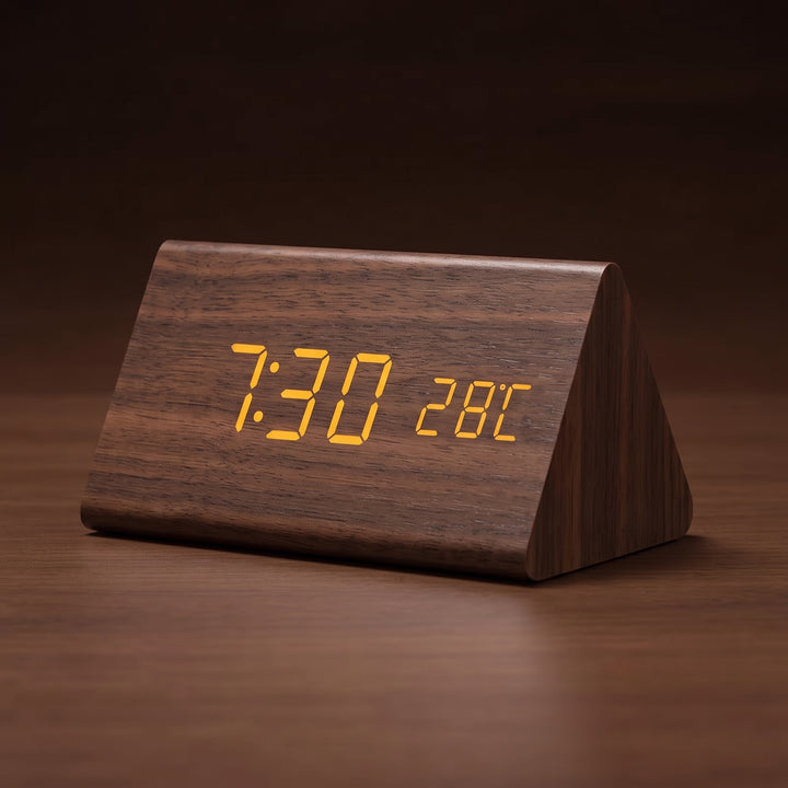Felix Grant LED Wooden Clock