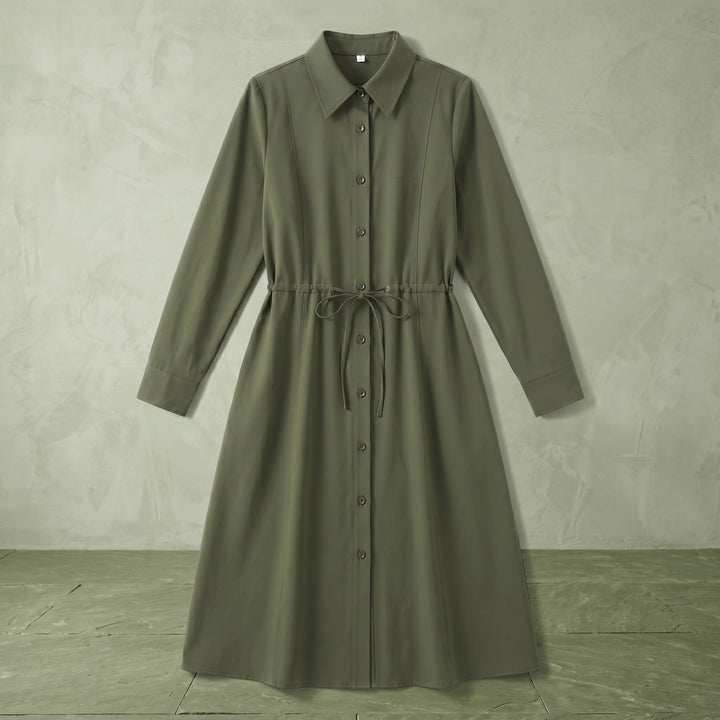 Adriana Drawstring Shirt Dress