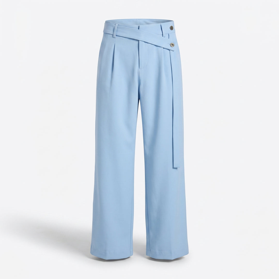 Luca Linen Blend Wide Leg Trousers