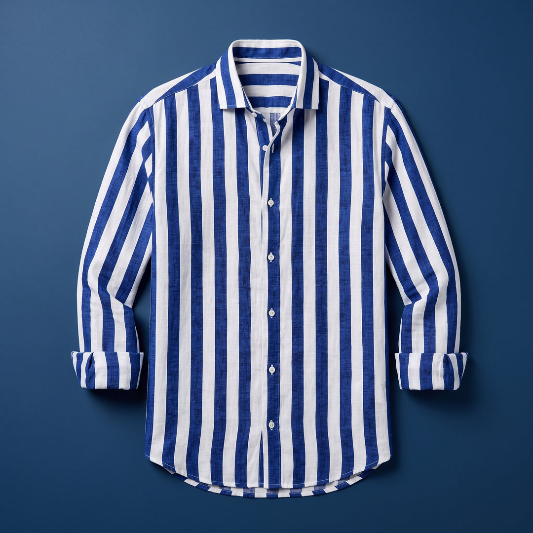 Caleb Monroe Striped Linen Shirt