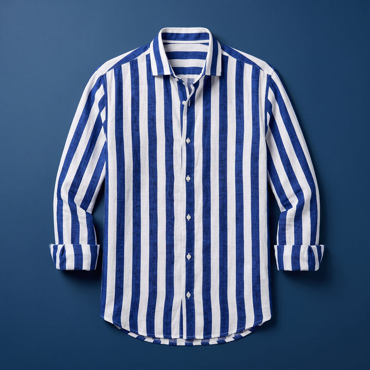 Caleb Monroe Striped Linen Shirt