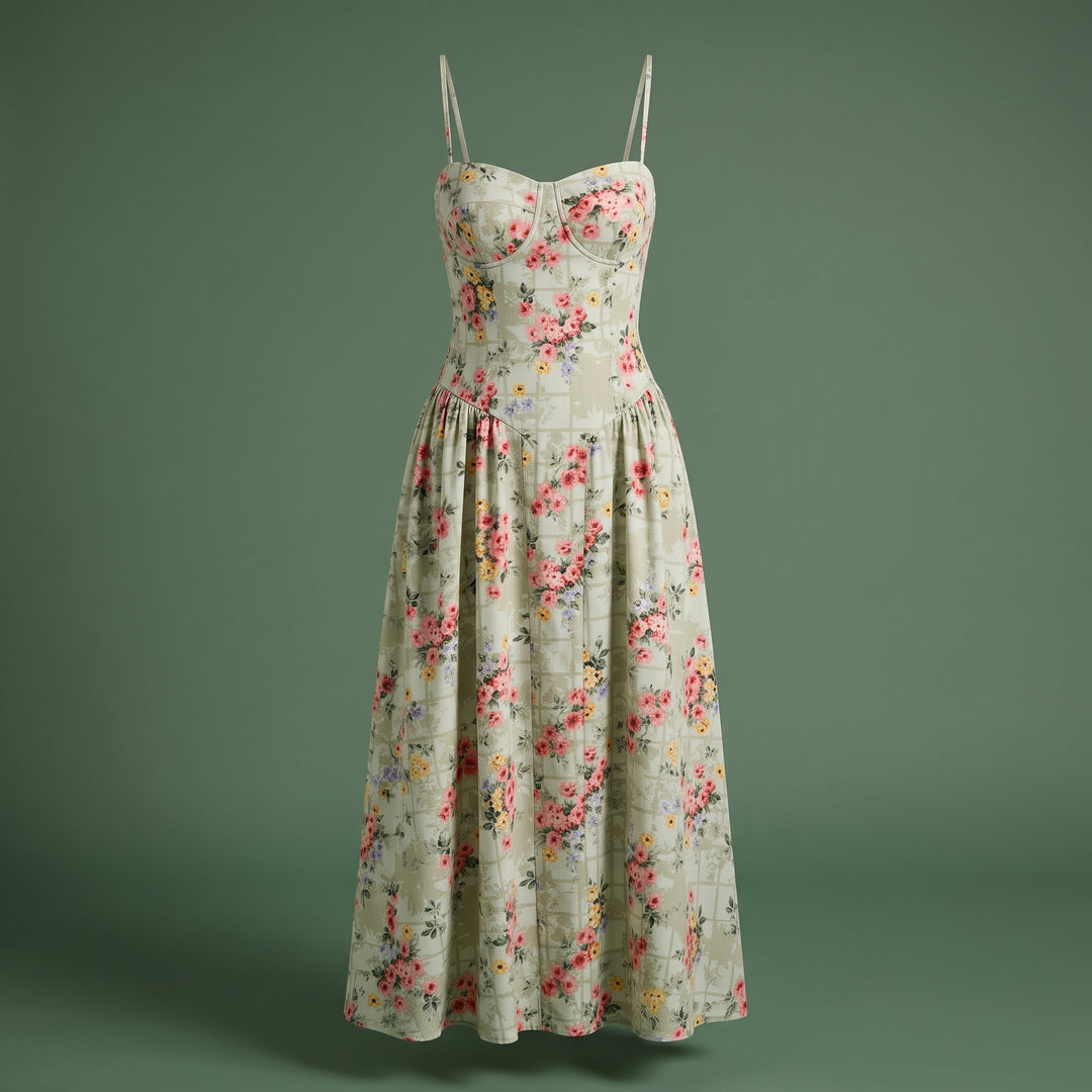 Aurelia Hart Corset Midi Dress