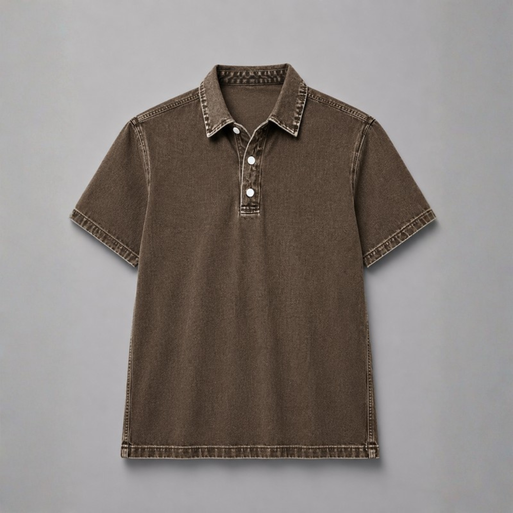Diego Washed Denim Popover Shirt