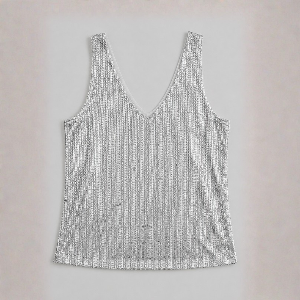 Marisol Sequin V-Neck Tank