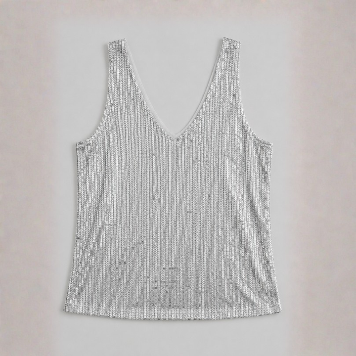 Marisol Sequin V-Neck Tank