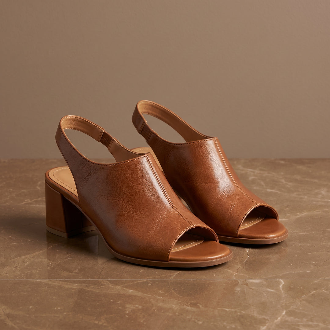 Elena Slingback Block Heel Sandal