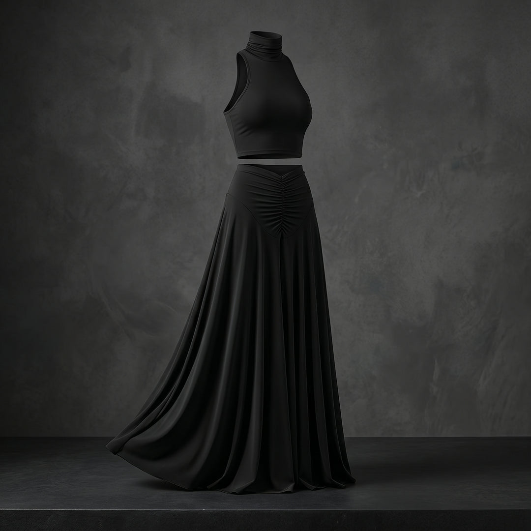 Serena Halter Maxi Skirt Set