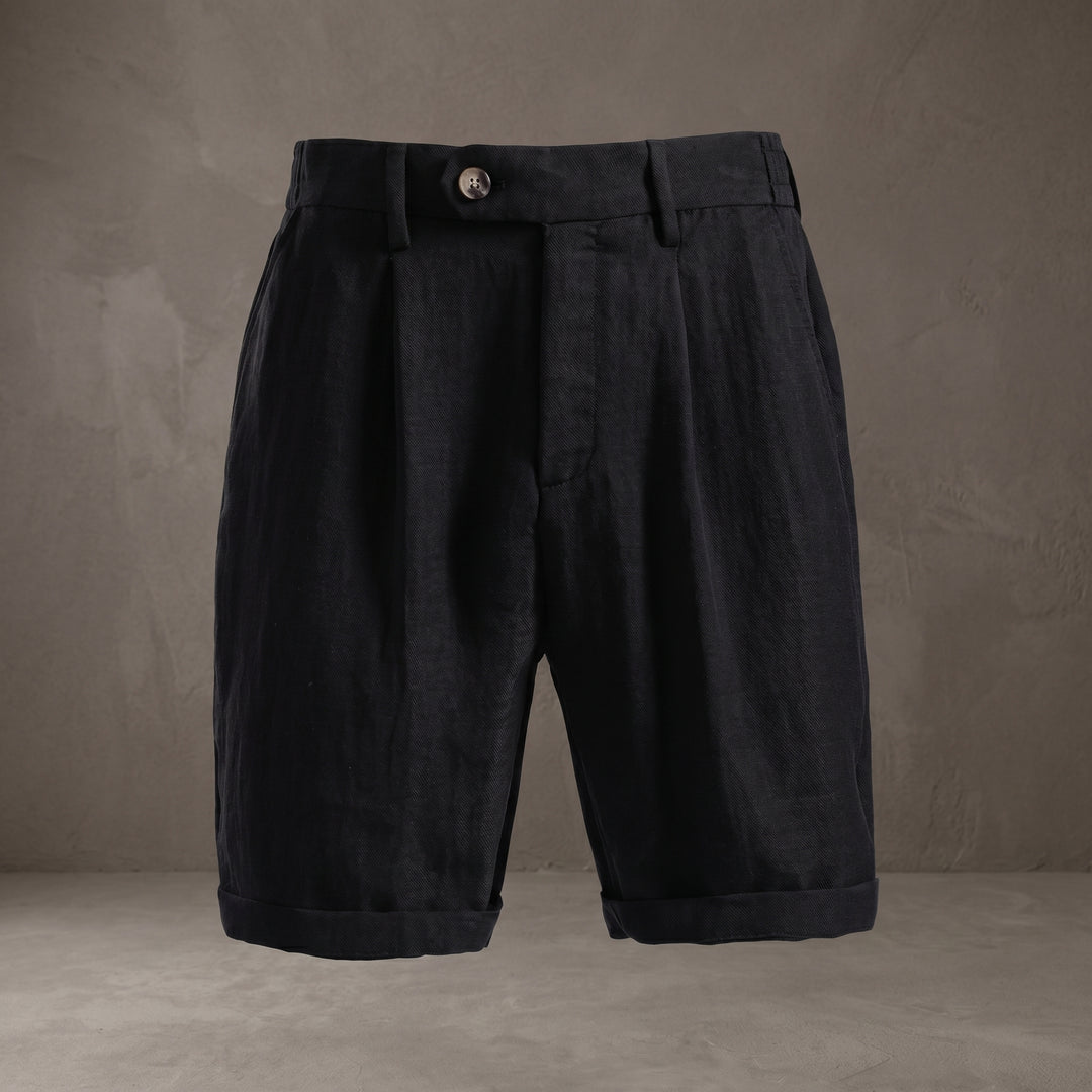 Elliot Pleated Linen Blend Shorts