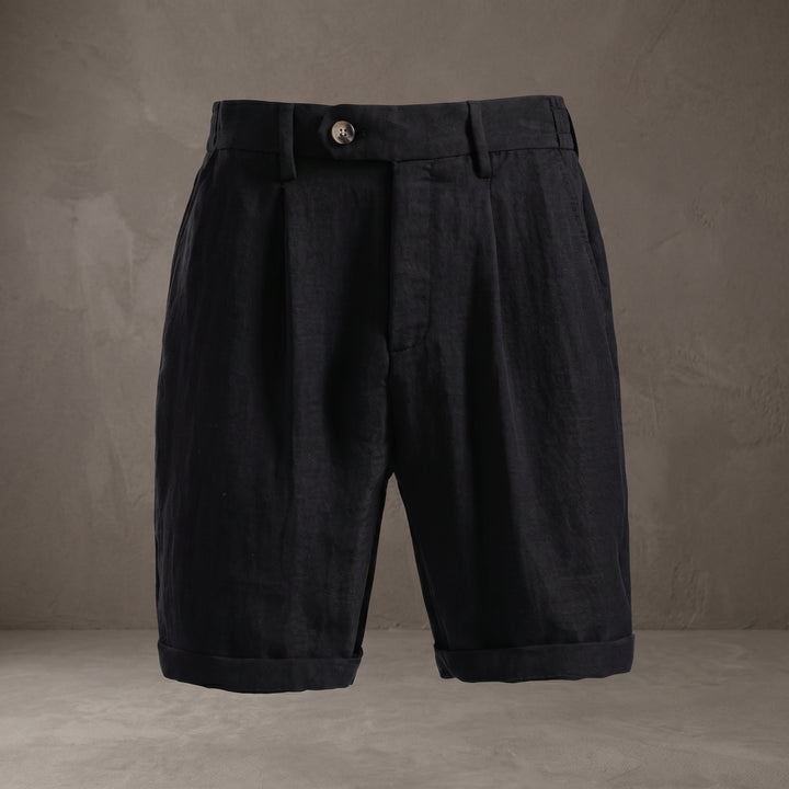 Elliot Pleated Linen Blend Shorts