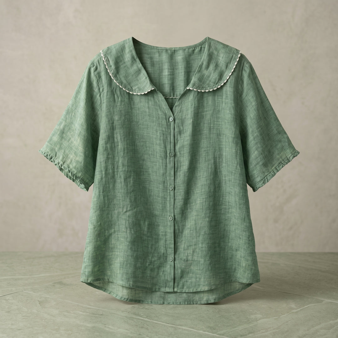 Rosalie Linen Collar Blouse
