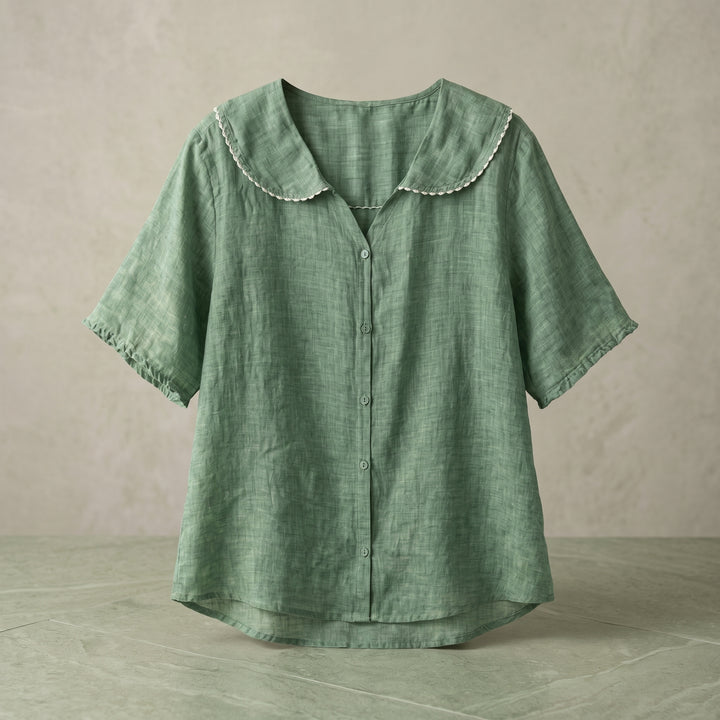 Rosalie Linen Collar Blouse
