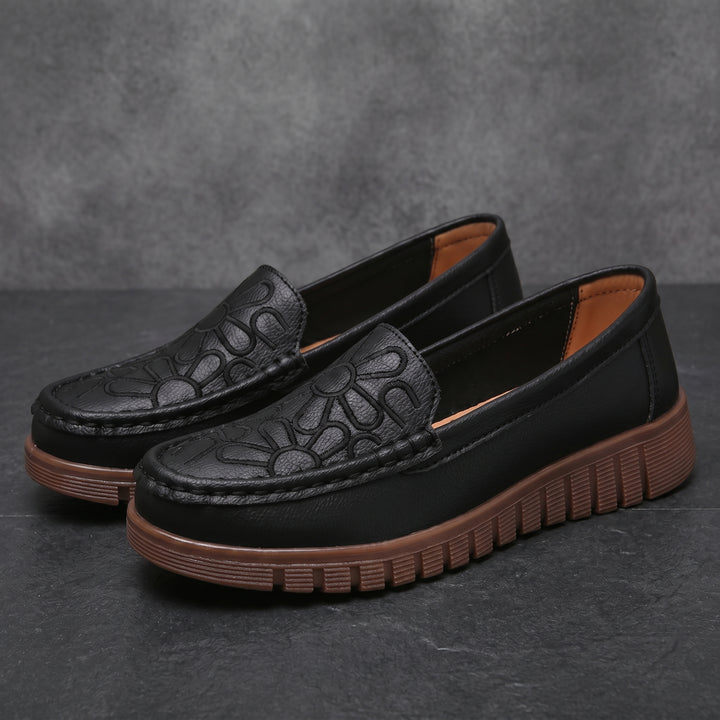 Elara Floral Embossed Loafer
