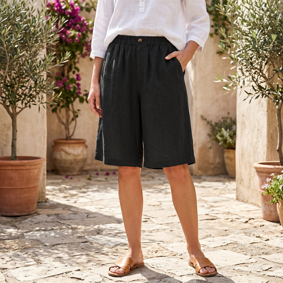 Olivia Breeze Linen Shorts