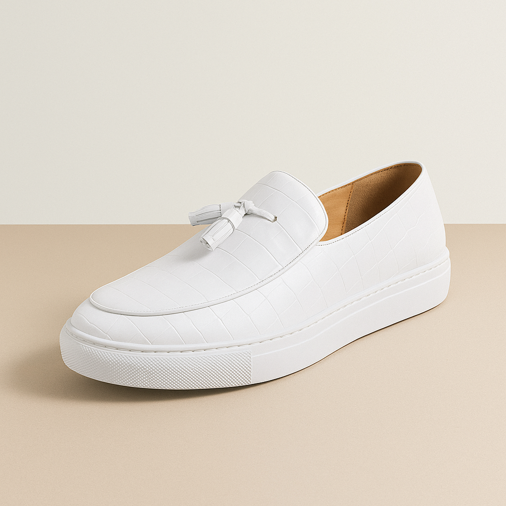 Grayson Blanc Tassel Loafers